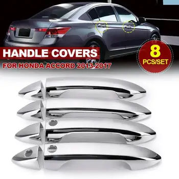 

8 pcs Car Chrome Exterior Door Handle Sticker Trim for Honda for Accord 9 2013 2014 2015 2016 2017 Car Cover ABS Accessoires