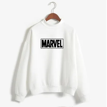 

2019 New Women Fashion PrintedletterMARVEL Woman Clothes Casual Ladies Sweater Top, Long Sleeve T-shirtAutumn Velvet Sweatshi
