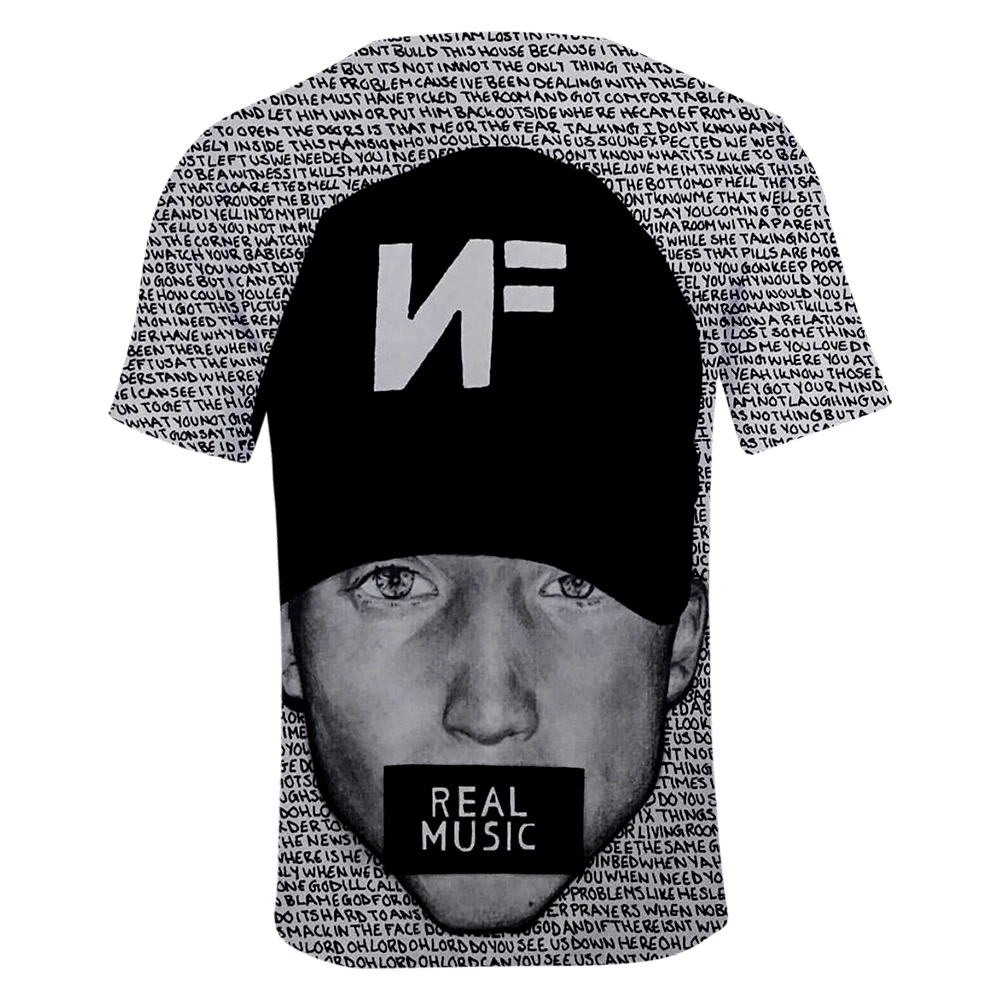 Rapper Nathan John Feuerstein альбом поиск NF 3d печать футболка Мужская/женская летняя повседневная футболка с коротким рукавом Одежда