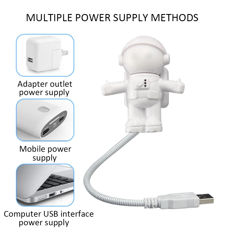 USB разъем астронавт клавиатура свет портативный светодиодный компьютер ноутбук освещение ночного света креативный подарок