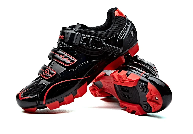 Santic MTB Cycling Shoes Men Pro Racing Mountain Bike Shoes PU & Nylon Breathable Auto-lock Bicycle Shoes Zapatillas Ciclismo