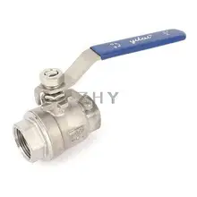 3/4 PT Женский F/F резьбовой синий рычаг Ручка односторонний шаровой клапан