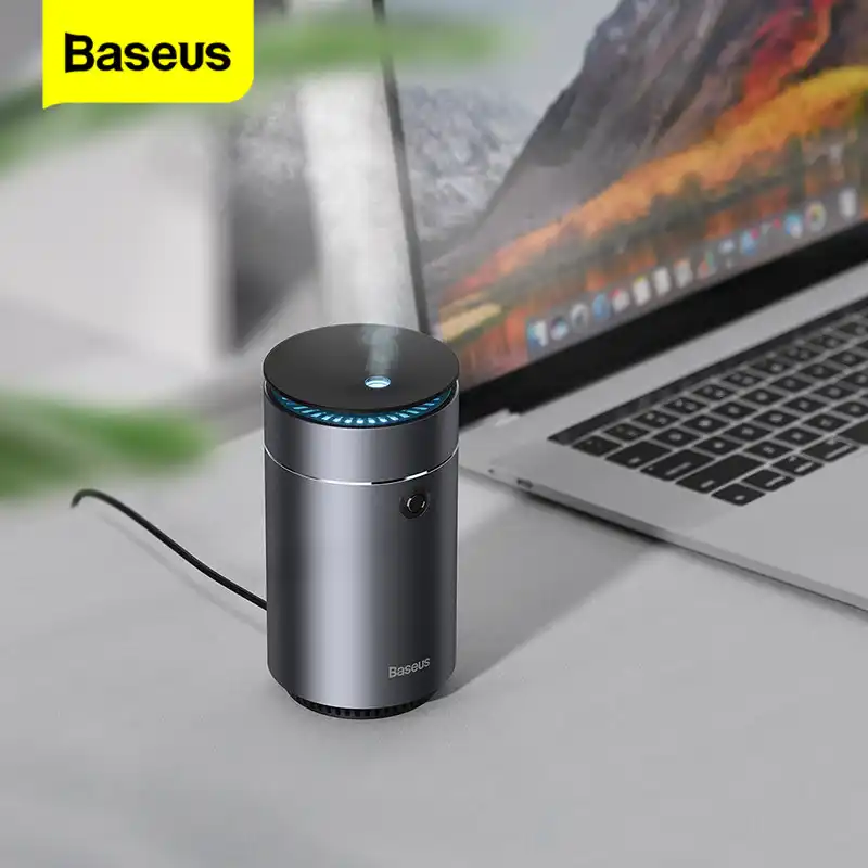 Baseus 75ml Air Humidifier Purifier USB Essential Oil Aroma Diffuser Fogger Mist Maker with LED Night Lamp for Car Office Home|Humidifiers| - AliExpress