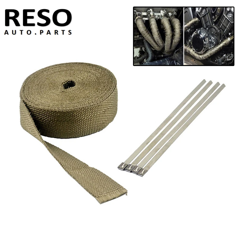 2”x 15meter Fiber Thermal Lava Wrap Exhaust Turbo Heat Maniford header