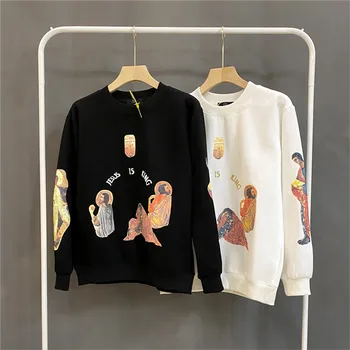 

3D Digital Jesus Is King Sweatshirts Streetwear Loose Kanye West Pullover Jesus Is King Sweatshirts