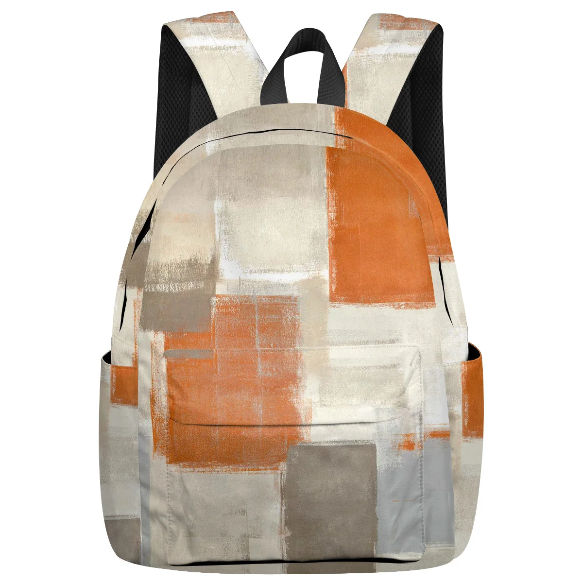 

WHEREISART Orange Smudge Paint Wall Graffiti Backpacks Scratch-Resistant Computer Backpack Water Resistant Sling Backpack