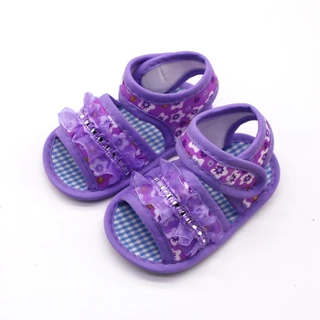 

New Girls First Walkers Flowers Lace Baby Toddler Shoes Summer Children Footwear 0.-18M