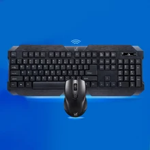 Игровой Беспроводной клавиатура и Мышь комбинированный 2,4 ГГц 1600 Точек на дюйм геймер для Тетрадь ноутбука, настольного компьютера, ПК, ТВ канцелярские принадлежности