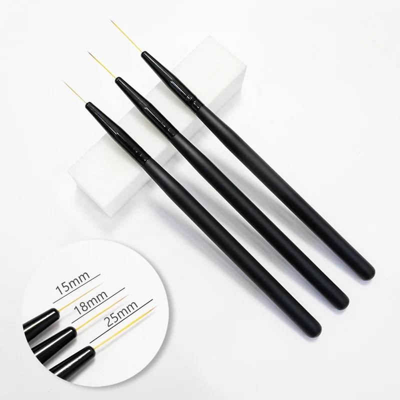 3pcs Dual-ended Nail Art Brushes