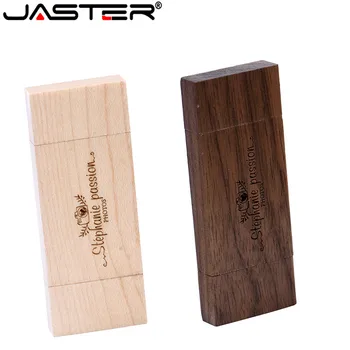

JASTER OTG USB 2.0 flash drive wooden u disk smart pendrive suitable for phone and pc USB 16gb 32gb 64gb pen drive memory stick