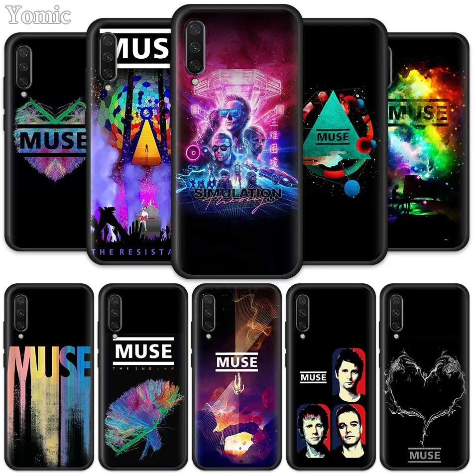 

muse band Case for Xiaomi Mi A3 Lite CC9E CC9 9T 6X Mi 8 A2 Lite Redmi K20 Pro Note 6 7 Black Silicone Cover