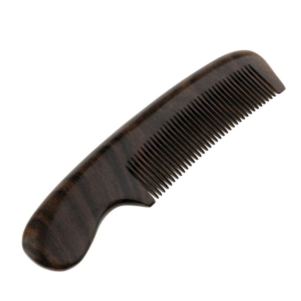 Comfortable Handmade Natural Chacate Preto Wood Hair Smoothing Comb Beard Mustache Grooming Wooden Brush Scalp Massage Tool