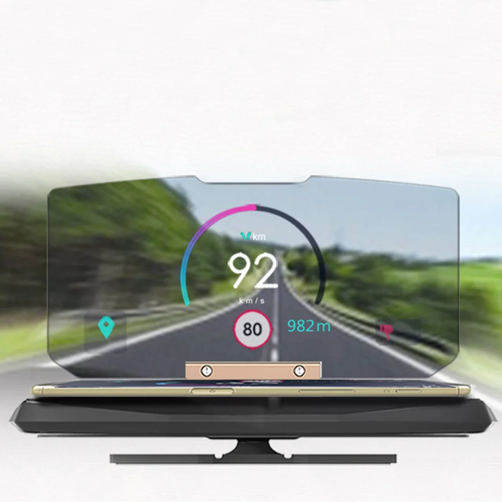 

GPS Head Up Display Phone Navigation Dashboard Mount Folding HUD Holder Glass Projector Adjustable Bracket Support Car Stand