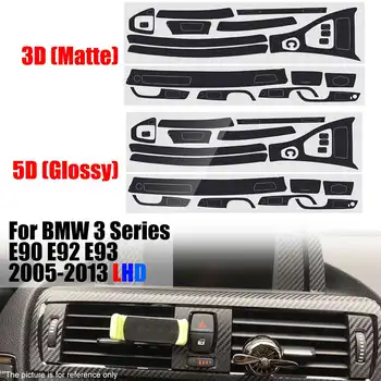 

RHD/LHD Glossy Carbon Fiber Interior Sticker Vinyl Center Console Trim For BMW 3 Series E90 E92 E93 2005-2013 C-type Base