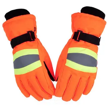 

Winter Thermal Work Gloves With Reflective Strip Anti-Slip Anti-Wind Warm Gloves For Outdoor Sports Work Safe Hands Protection
