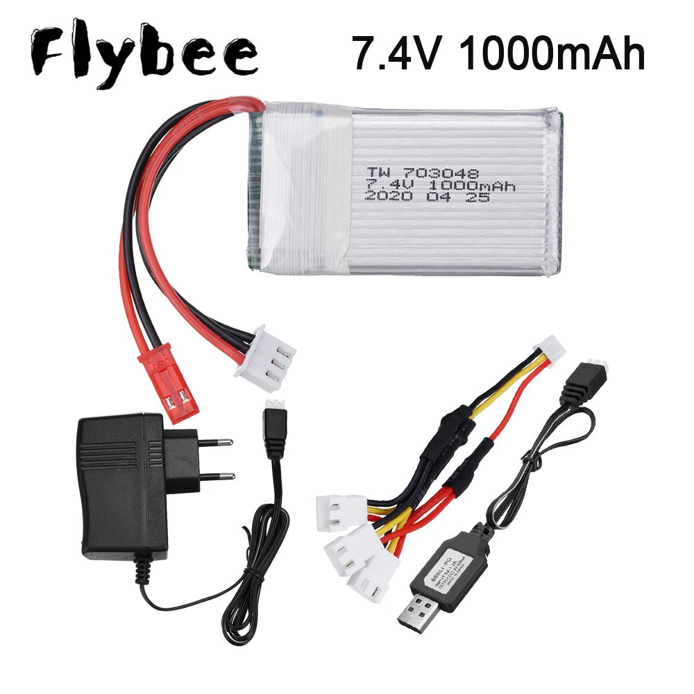 7 4 В 1000 мАч 703048 Lipo аккумулятор для MJXRC X600 U829A U829X F46 X601H JXD391 FT007 батарея игрушек с