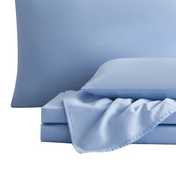 

100% Cotton Sky Blue Parure Sheet Set Bedding Set Bed Set Boho Bed Sheets Bed Cover Sets Flat Sheet Pillowcase