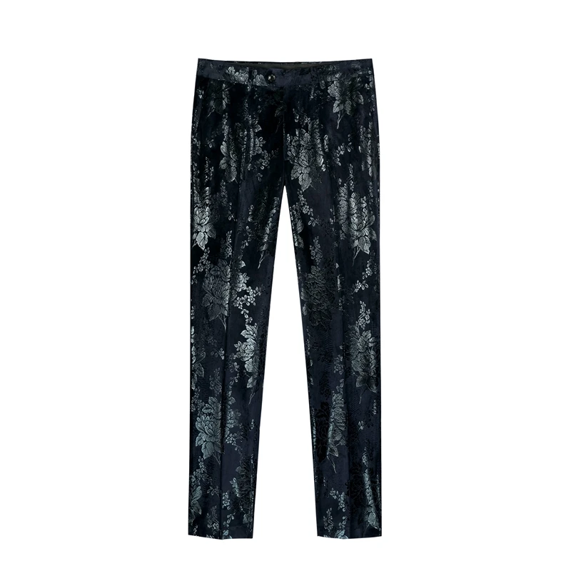 MarKyi мода цветочный принт slim fit костюмы для мужчин хорошее качество зимние мужские slim fit Свадебные костюмы