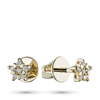 

Pusety of yellow gold with diamonds e0301sg04201758