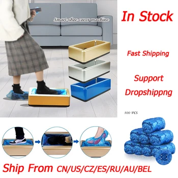 

Dropshipping New Automatic Shoes Cover Dispenser Household Disposable Booties Maker Dustproof Machine Shoe Cover for Home Office