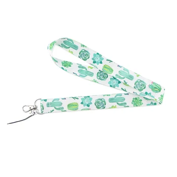 

SP002 Wholesale 20pcs/lot Cactus Lanyard Keychain Lanyards for Keys Badge ID Mobile Phone Rope Neck Straps Accessories Gifts