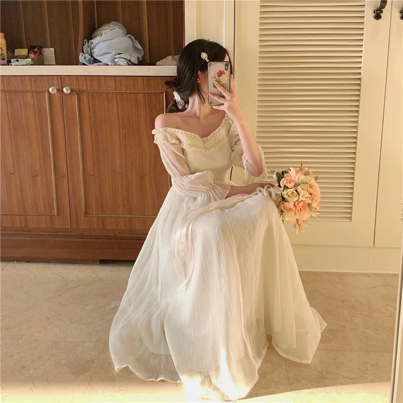Elegant Princess Dress Women Summer Fairy Y2k Party Birthday Dress for Women 2021 Vintage Wedding Evening Victorian Dress Korean