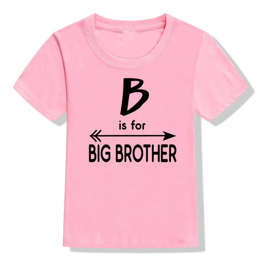 Забавная детская футболка с принтом «B Is for Big Brother» модные футболки для маленьких мальчиков, Детская Повседневная футболка