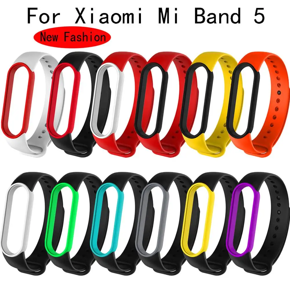 

New Fashion Silicone Wristband Straps for Xiaomi Mi Band 5 Watchband Replacement Smart Watch Strap for Xiaomi Mi Band 5 Bracelet