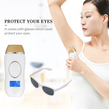 

IPL Epilator Lip Body Hair Remover IPL Body 400,000 Flashes Painless Hair Remover System With 5 Energy Level Leftover Diaplay