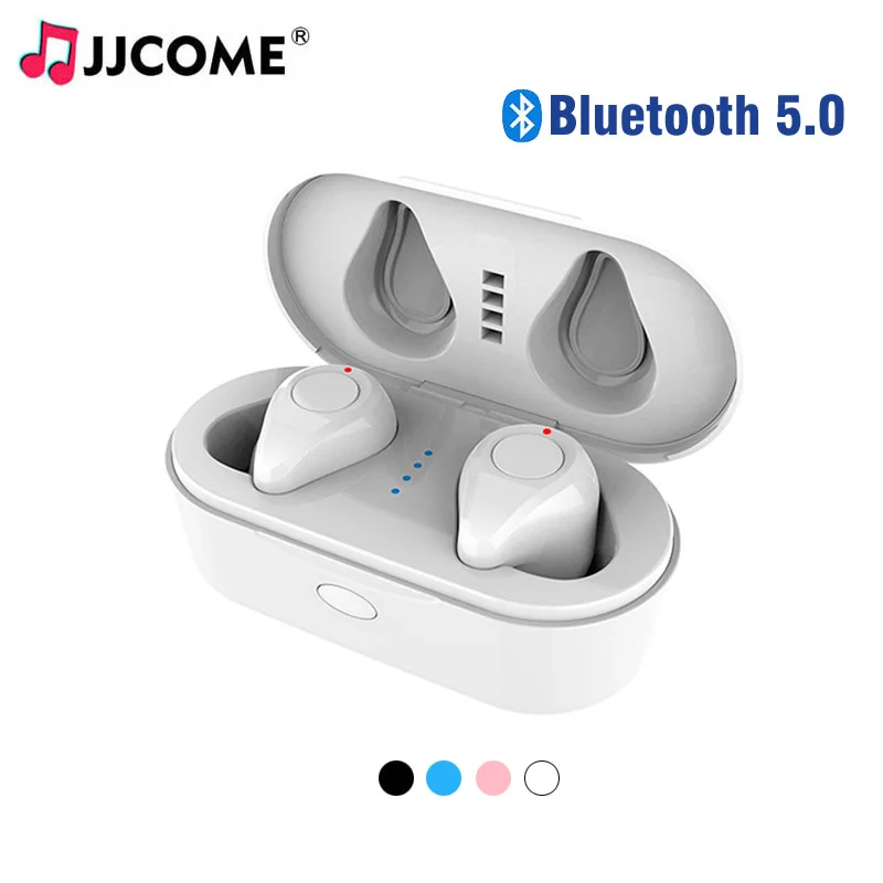 White TWS наушники Bluetooth гарнитура беспроводные наушники в ухо наушники Handsfree стерео Авто пара HiFi HD вызов сенсорный для смартфона - Цвет: White