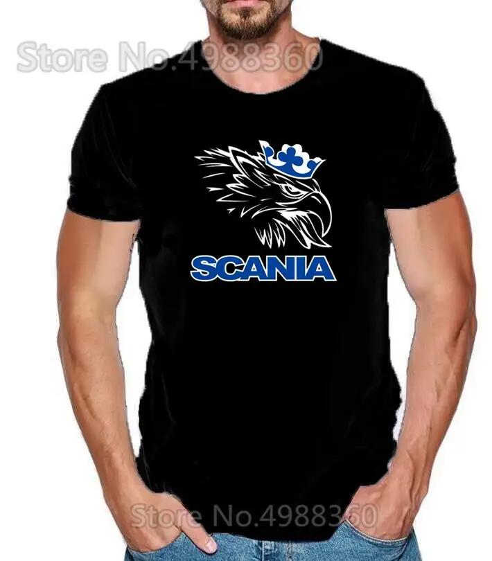 1 Новинка, брендовая мужская футболка с логотипом автомобилей SCANIA, грузовиков, автобусов, летняя Высококачественная модная футболка с короткими рукавами, футболка для автомобиля - Цвет: 1