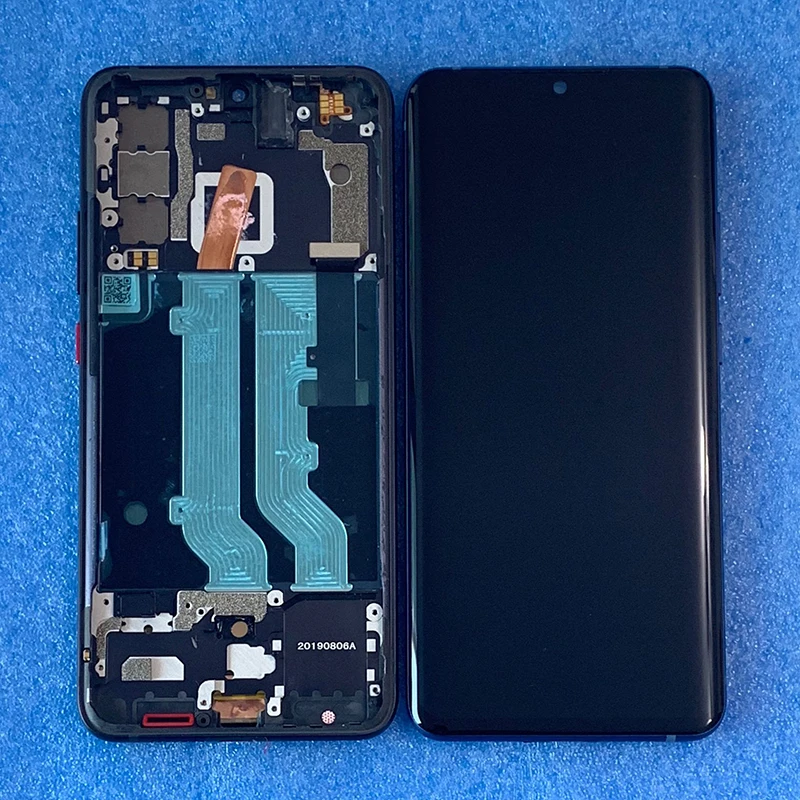 Для 6,4" zte Axon 10 Pro 5G Axisinternational AMOLED ЖК-дисплей+ сенсорная панель дигитайзер Рамка для Axon 10 Pro