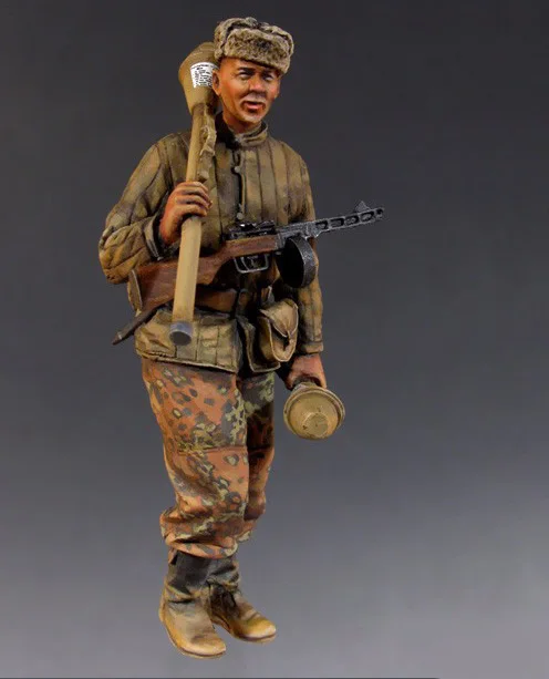1/35 Смола Модель Строительный комплект фигурка солдата