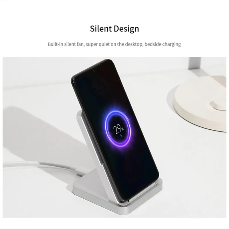 Новинка 2020 беспроводное зарядное устройство Xiaomi 55 Вт Максимальная вертикальная