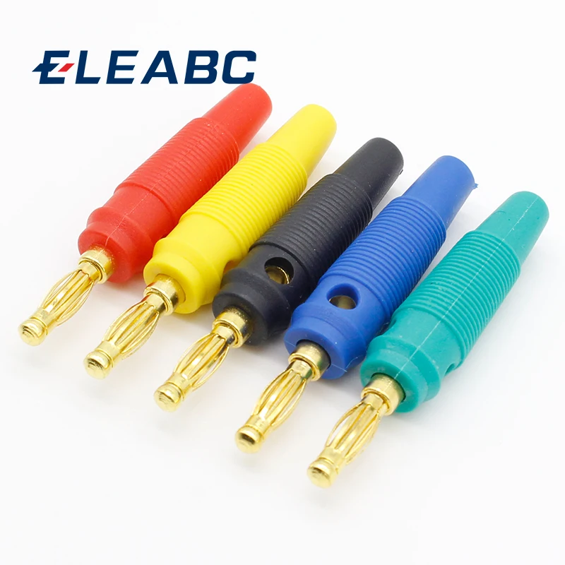 20pcs-Gold-Plated-4mm-Banana-Plug-Screw-To-Speaker-Amplifier-Binding ...