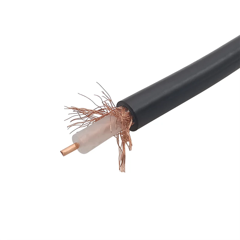 Cabo coaxial de cobre puro rg58, cabo