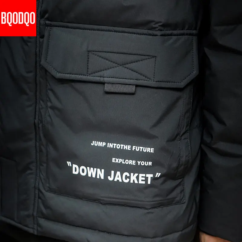 Куртка на белом утином пуху, 7XL, пальто, зимнее, для мужчин, с капюшоном, военный, уличный сверхразмерный, пальто, мужское, толстые, зимние парки, теплые пуховики