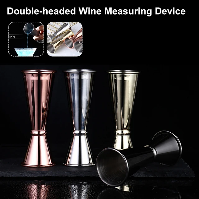 2X Measuring Shot Cup Ounce Jigger Bar Cocktail Drink Mixer Liquor  Measuring Cup Mojito Measurer Milk Coffee Mug - AliExpress