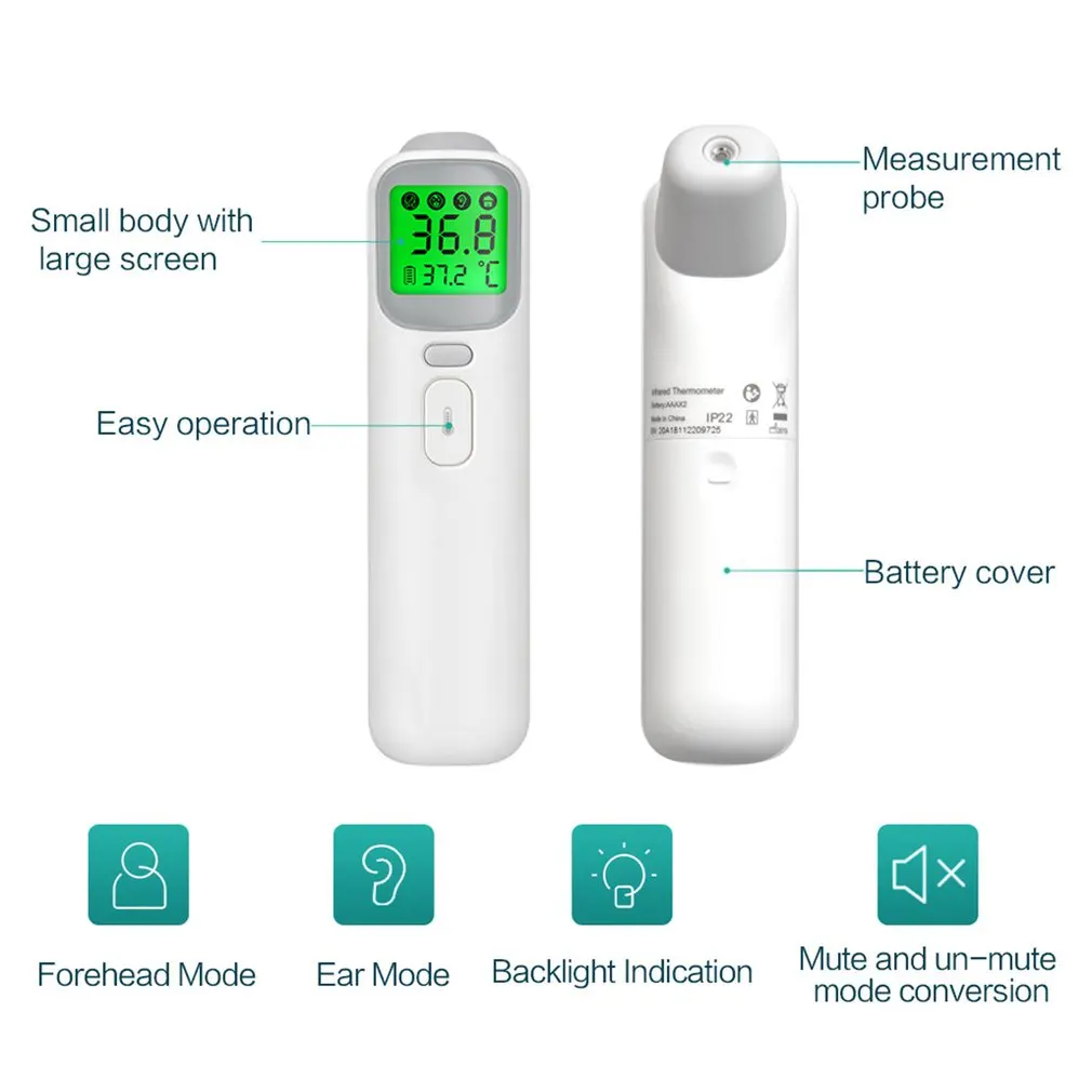 Детский термометр Инфракрасный цифровой lcd измерение тела лоб ухо Бесконтактный взрослый температура тела ИК Детский термометр