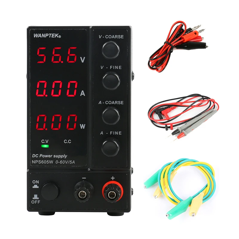 NPS306W 605 Вт 3010 Вт 1203 Вт мини Импульсный регулируемый источник питания постоянного тока дисплей питания 30 в 60 в 120 В 6A 10A 0,1 в 0.01A 0,01 Вт - Цвет: NPS605W 0.1V0.01A