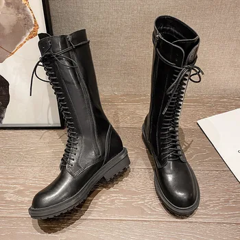 

boots children 2020 new Mid Heel boots, Fashion temperament British Wind net red trend, medium tube motorcycle boots