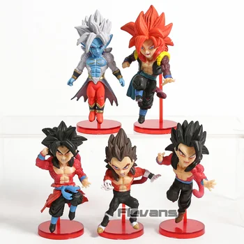

WCF World Collectable Figure Dragon Ball Heroes Vol.3 Vegeta Gogeta Son Gohan Son Goku Super Saiyan 4 Figures Toys 5pcs/set