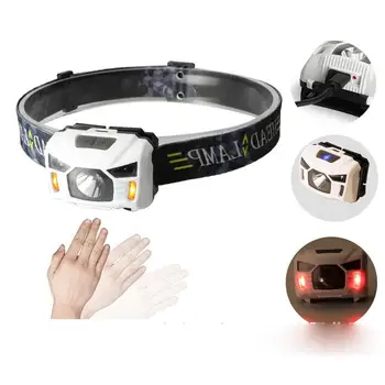 

LED Head Torch Headlight Lamp Camping Induction Headlamp Rechargeable Lantern Spin 60 Degrees Waterproof Headlamp for Camping