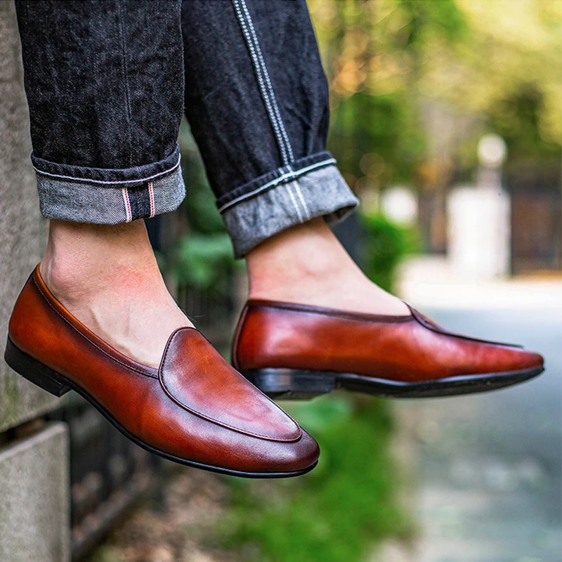 Pure leather casual shoes for mens Clearance