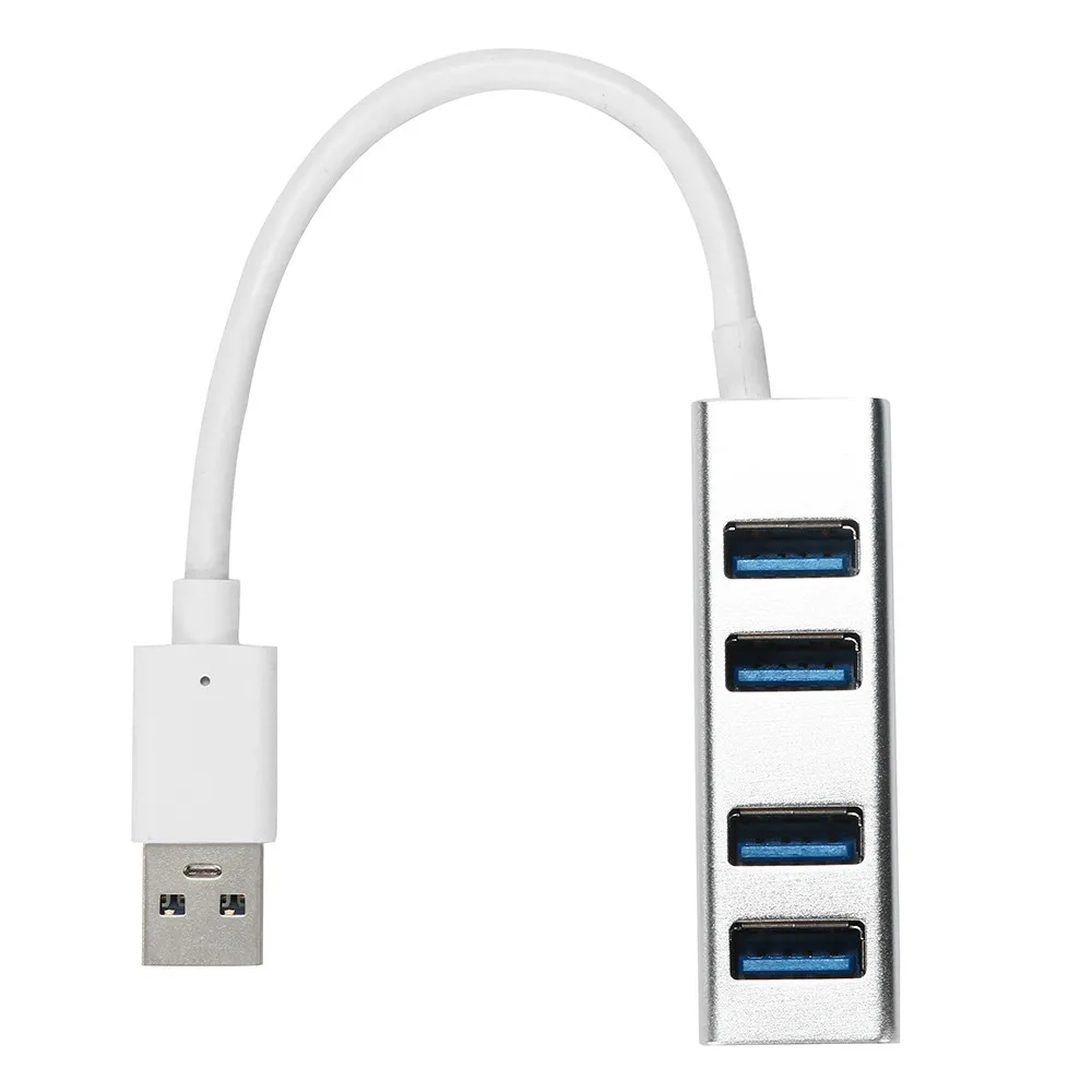 4 Порты и разъёмы USB HUB 3,0 OTG usb-хаб белый с Micro USB для зарядки Интерфейс Порты и разъёмы Кабель с разъемом 12 см# LR4