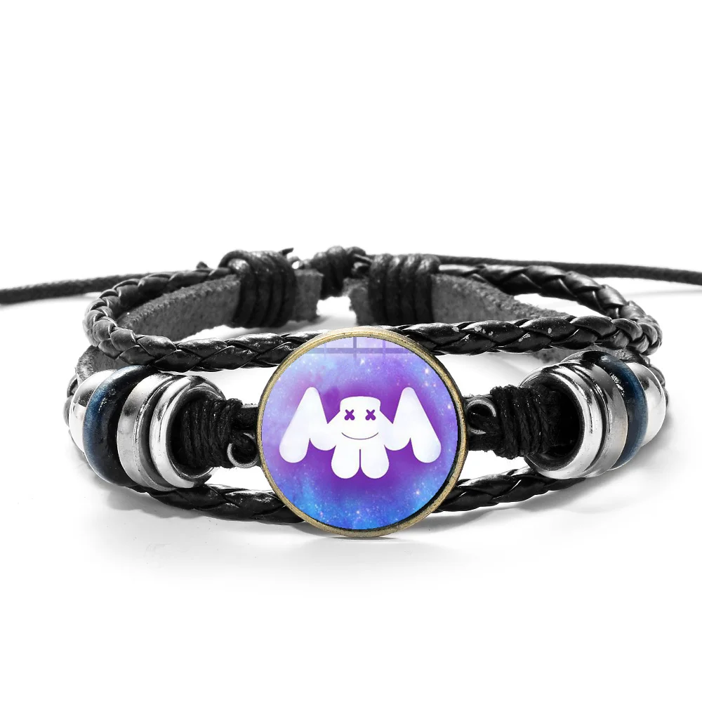 Style 8 SONGDA DJ Marshmallow Кожаный Браслет вечерние подарки многослойный Плетеный манжеты запонки браслеты для мужчин ювелирные изделия Регулируемая Веревка - Окраска металла: Style 8