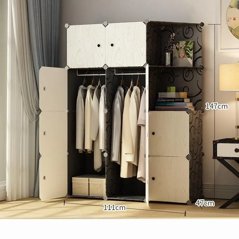 Per La Moveis Para Casa Gabinete Armadio Armario Ropero Szafa Meuble Rangement Closet De Dormitorio Guarda Roupa Mueble Wardrobe - Цвет: Version G