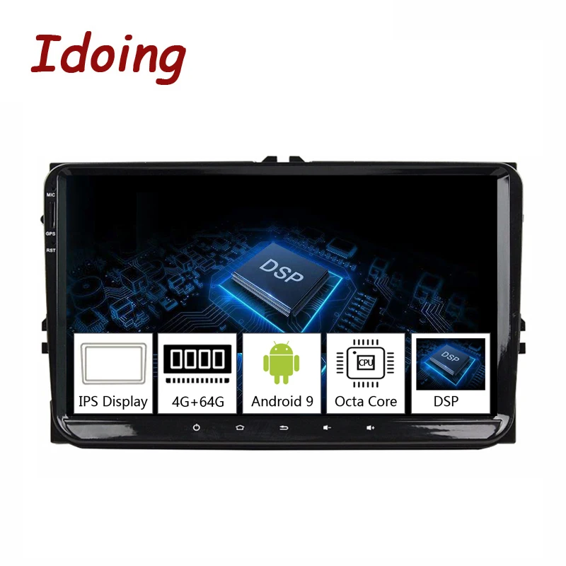 Idoing " Универсальный Автомобильный Android 9,0 Радио мультимедийный плеер для Volkswagen Golf Poloskoda Октавия Рапид радио Tiguan Passat B7 B6