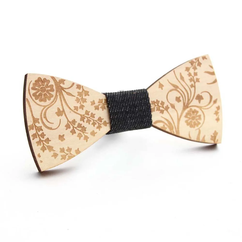 Wooden Neck Ties Элегантный подарок на день рождения папе другу деревянная бабочка галстук для мужчин и женщин эластичная лента музыкальный галстук для жениха Свадебная вечеринка PU Деревянные бабочки-Галстуки - Цвет: Wooden Neck Ties
