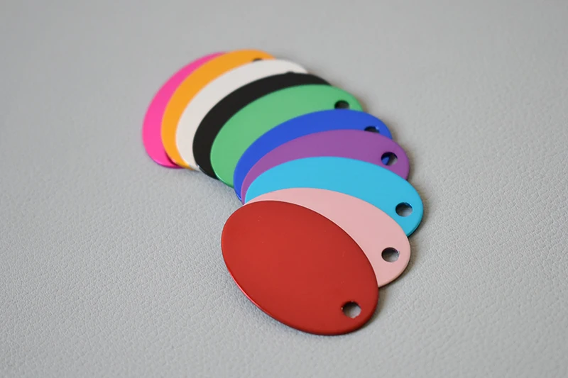 10pcs metal anti-lost id tags personalized aluminum dog id tags customized puppy name phone pendant pet necklace collar harness